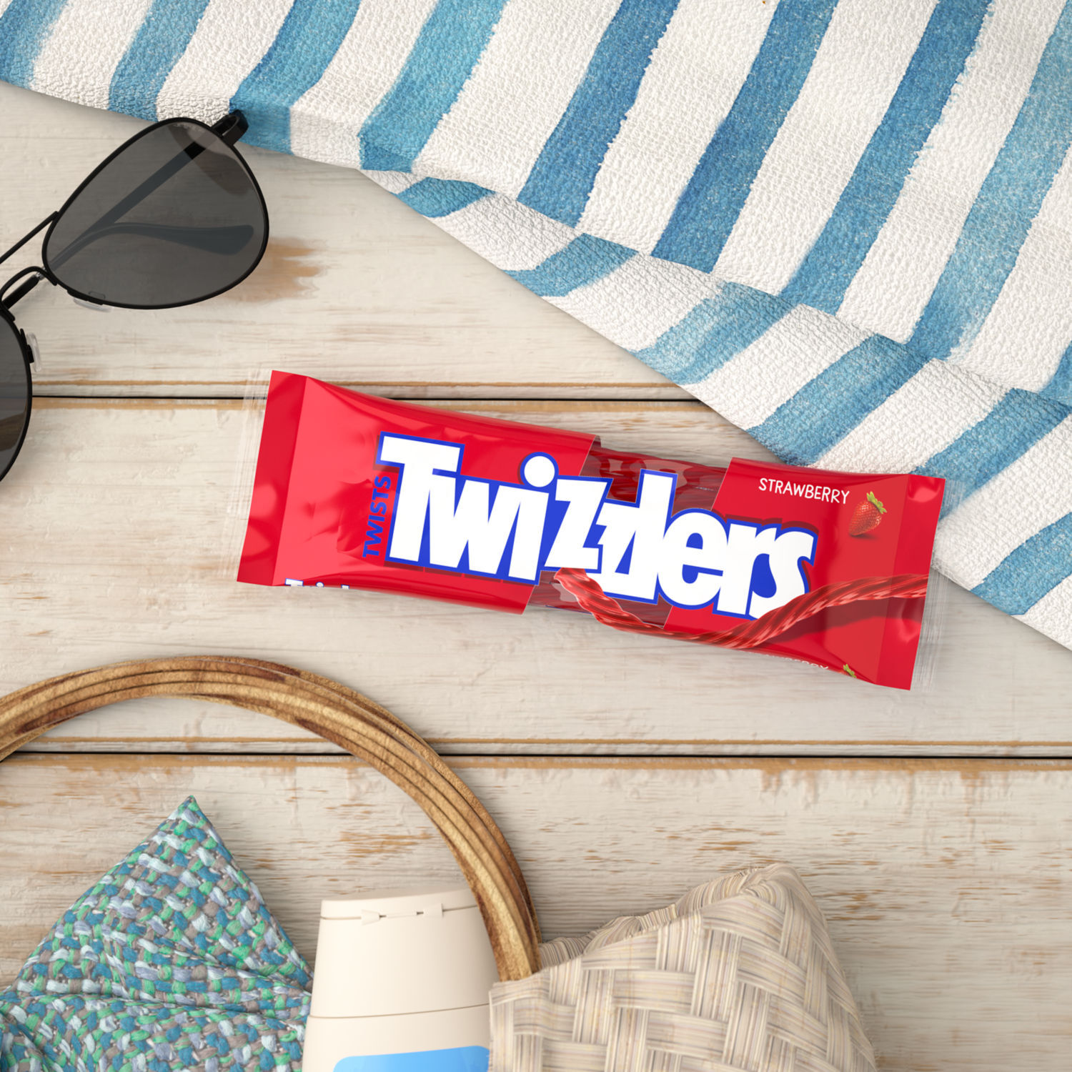 TWIZZLERS Twists Strawberry Flavored Licorice Style Candy Packs, 2.5 oz (18 Count) - THE HERSHEY COMPANY