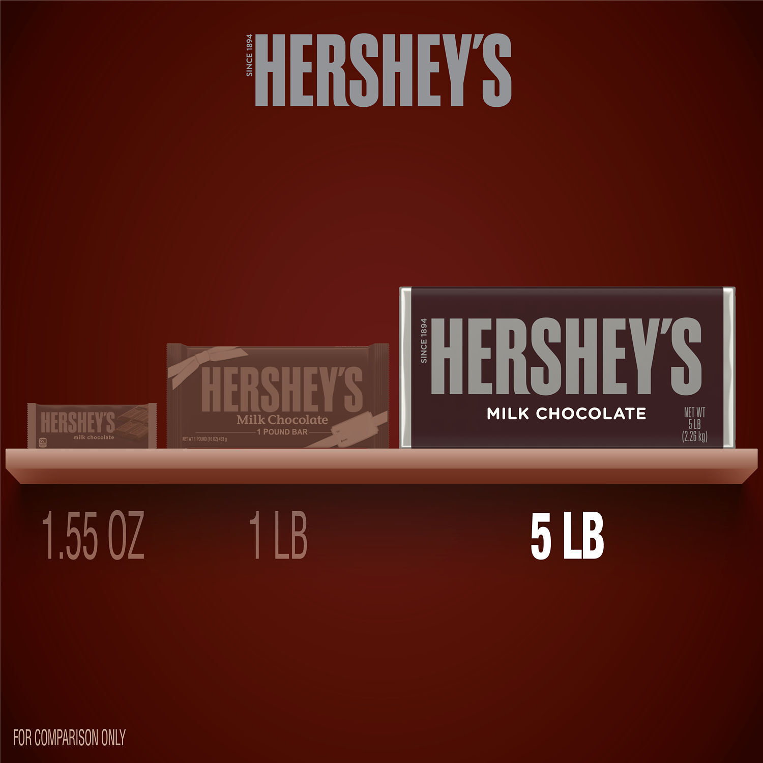 HERSHEY’S World’s Largest Milk Chocolate Giant Candy Bar 5lbs - THE HERSHEY COMPANY