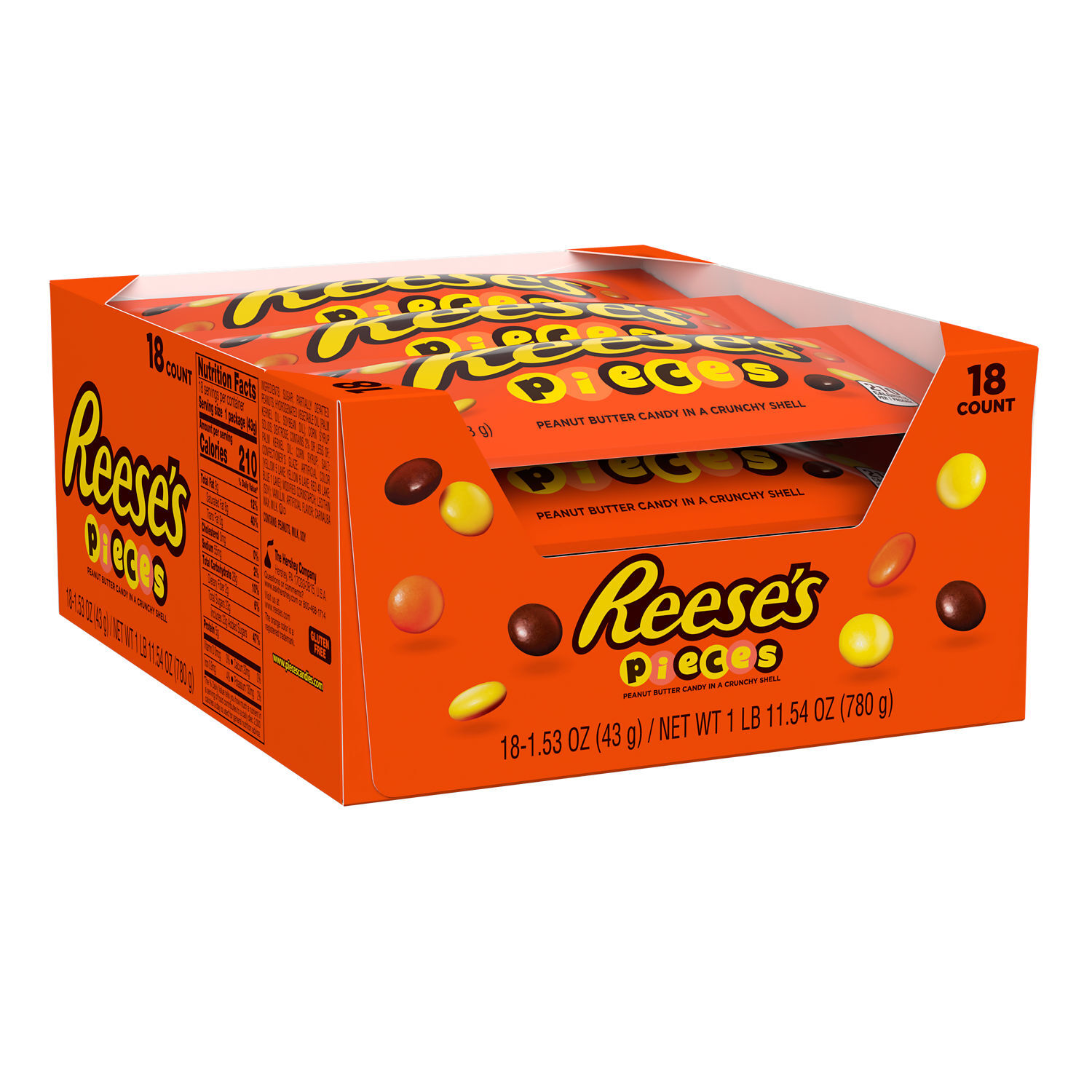 REESE’S PIECES Peanut Butter Candy Packs, 1.53 oz (18 Count) - THE HERSHEY COMPANY