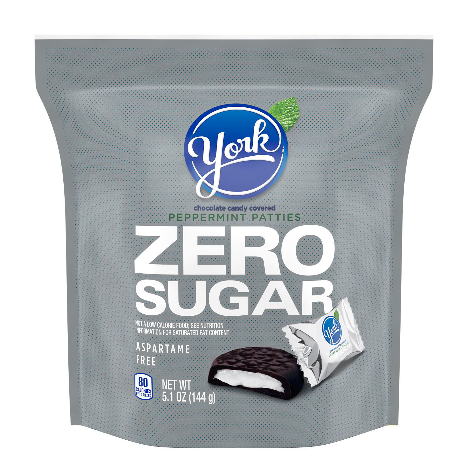 YORK Zero Sugar Dark Chocolate Candy Peppermint Patties Miniatures 5.1oz Candy Bag - THE HERSHEY COMPANY