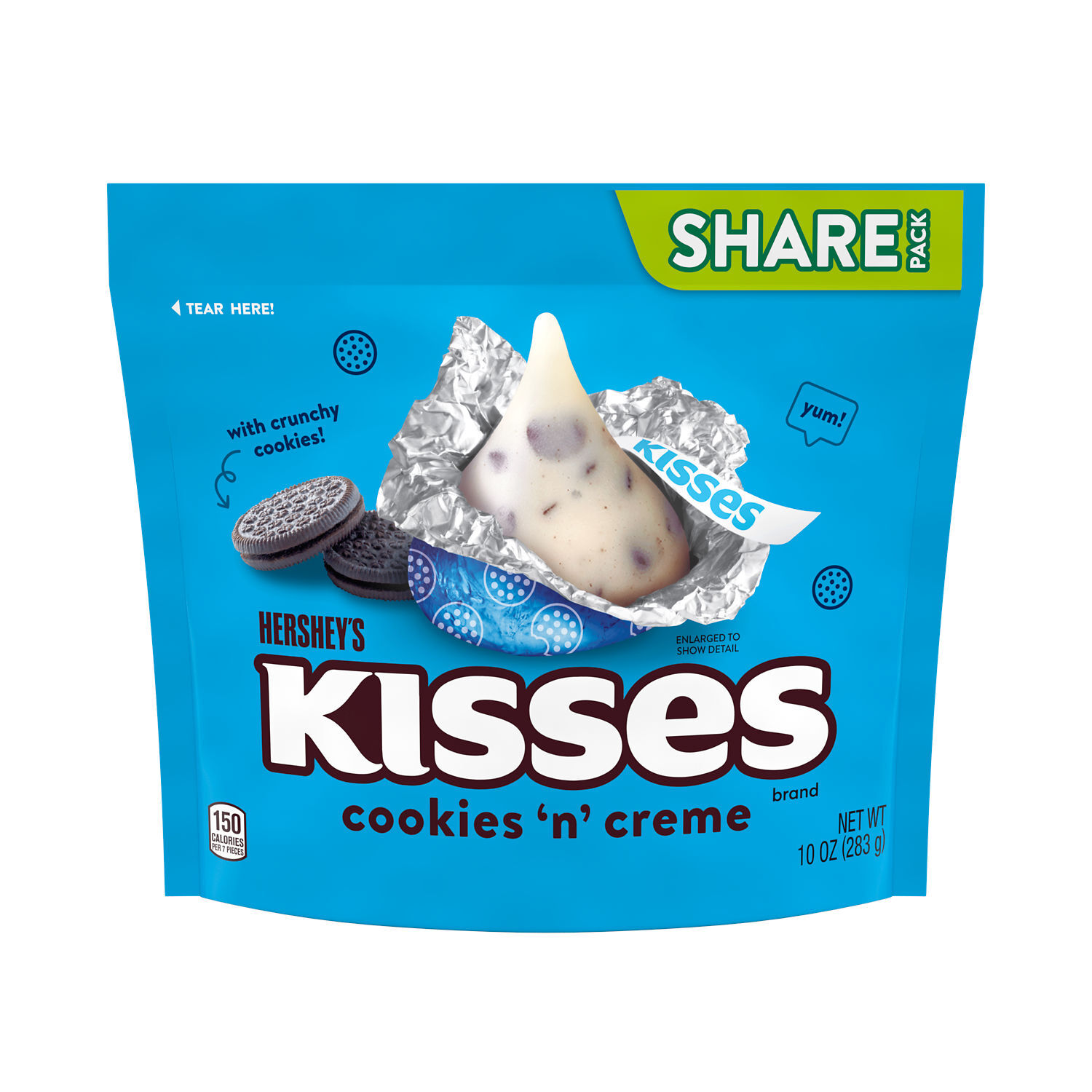 HERSHEY’S KISSES Cookies N Crème Miniatures 10oz Candy Bag - THE HERSHEY COMPANY