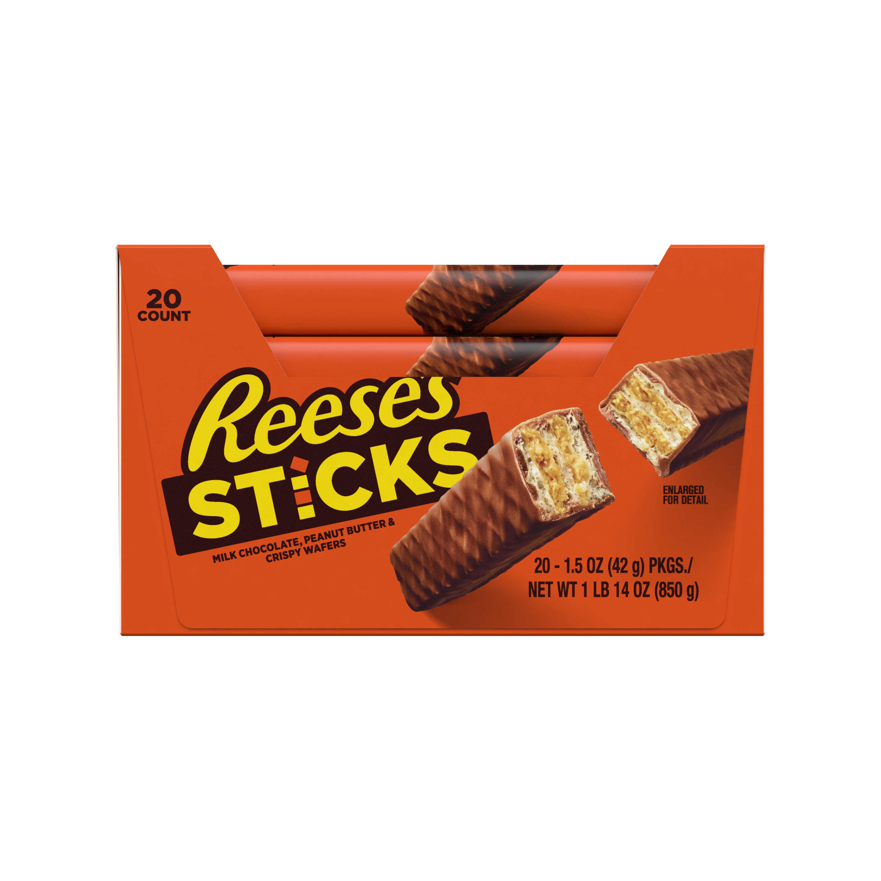 REESE’S STICKS Milk Chocolate Peanut Butter Candy Bars, 1.5 oz (20 Count) - THE HERSHEY COMPANY