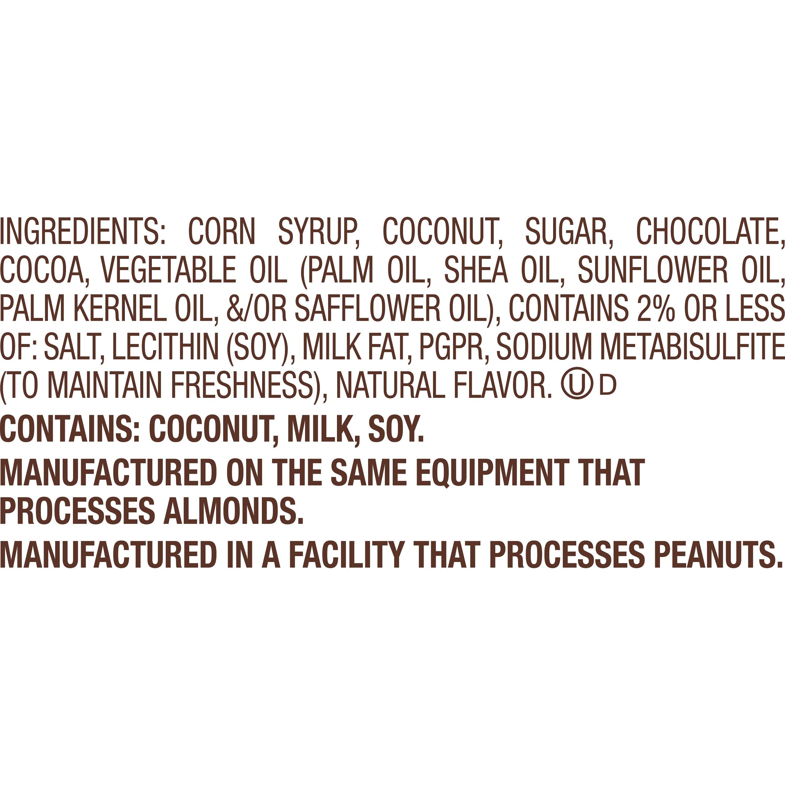 MOUNDS Dark Chocolate and Coconut Candy Bars, 1.75 oz (24 Count) - THE HERSHEY COMPANY